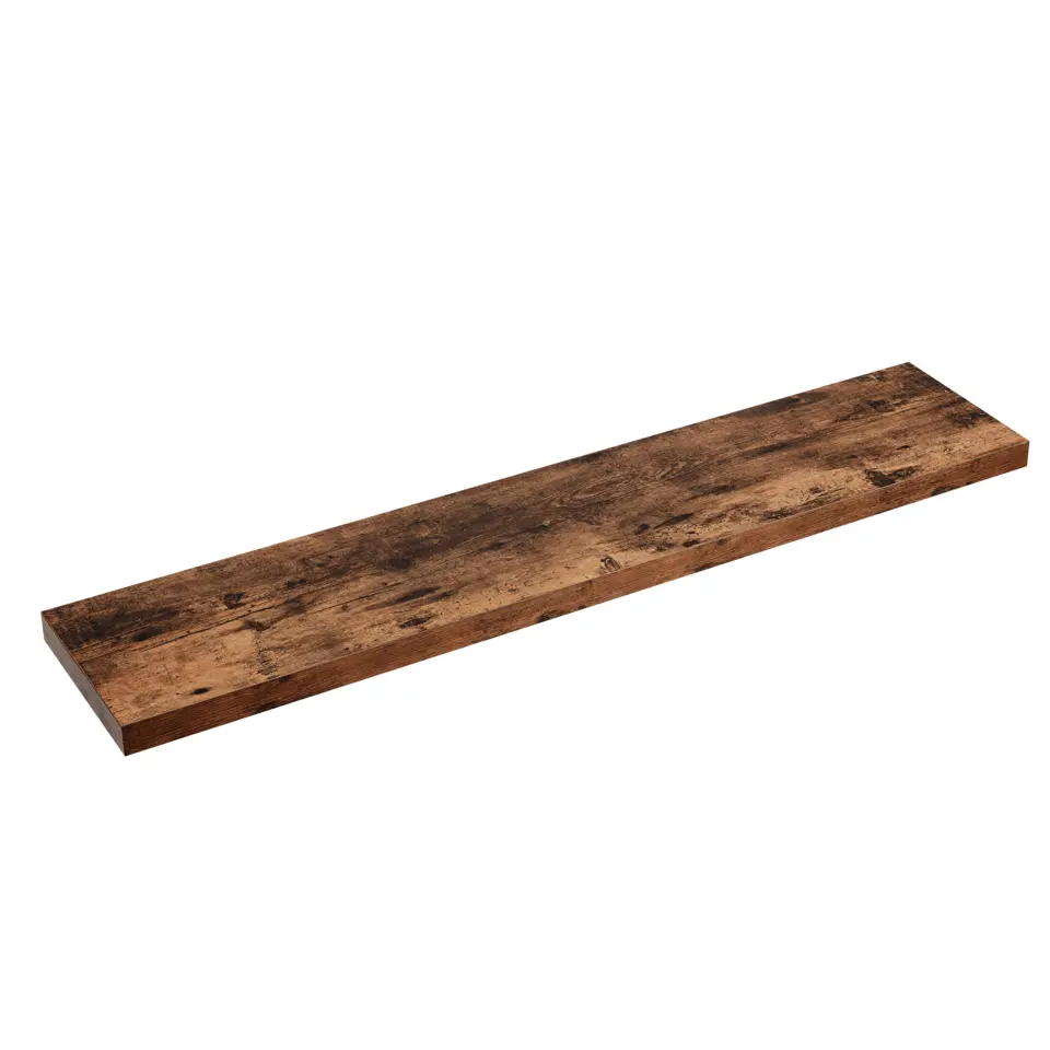 Boeken Plank van 120 cm lang, industrieel design, vintage bruin