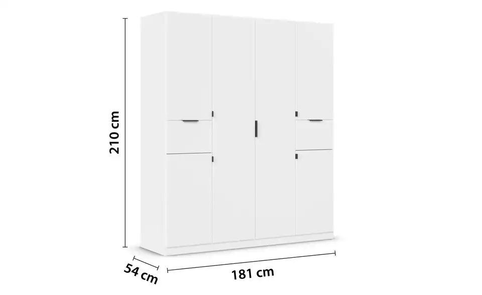 Drehtürenschrank 181 cm 6 Stück