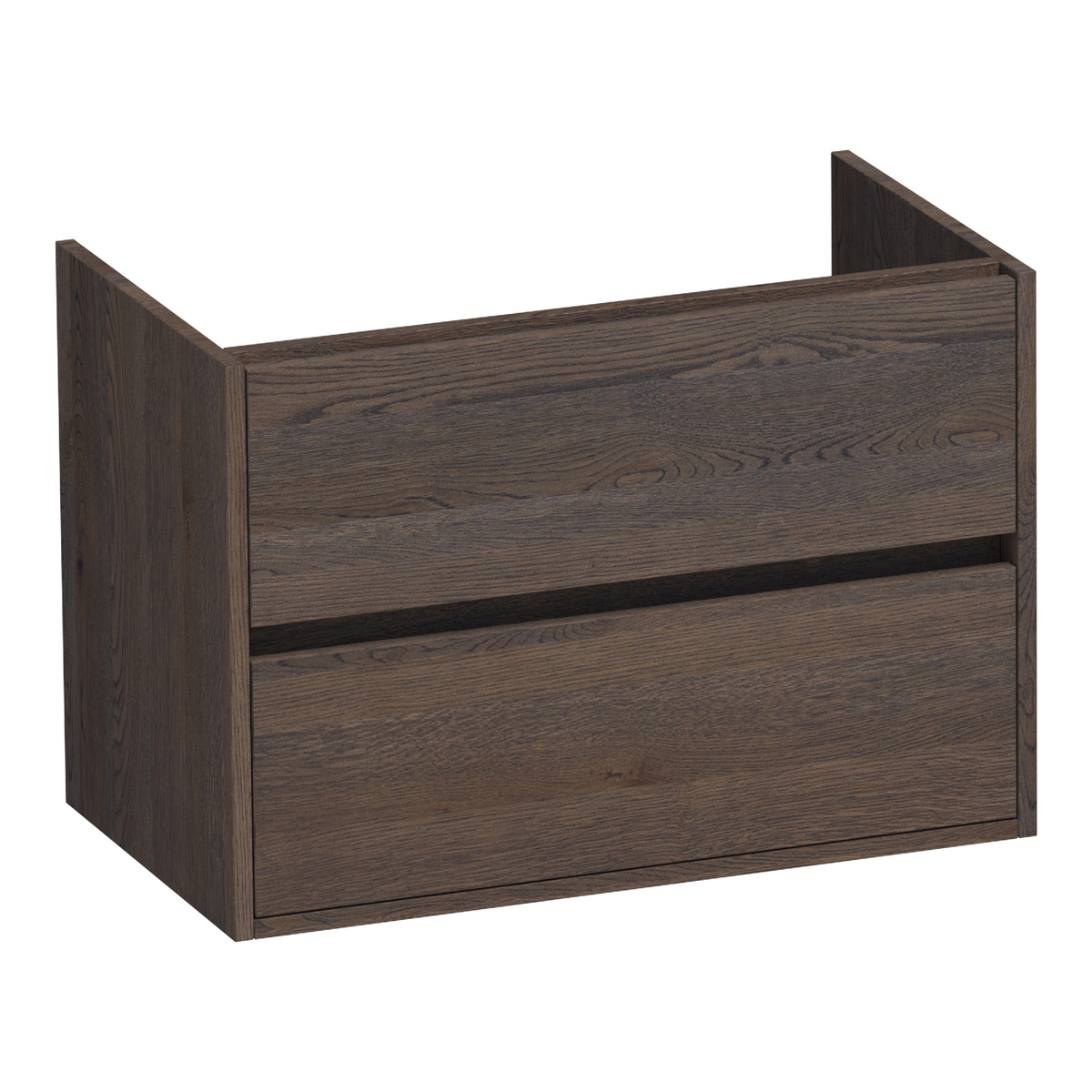 Brauer Adore onderkast 80cm met 2 softclose lades lamellen eiken zwart