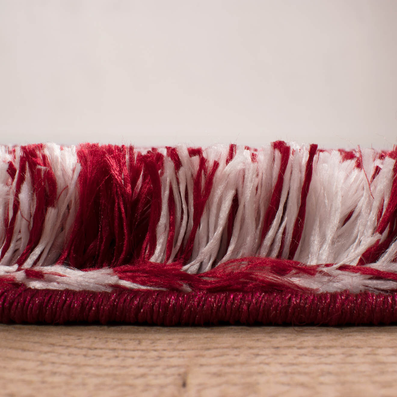 Nazar Rugs Tapis Shaggy doux Oslo 584 rouge - 200x290 cm