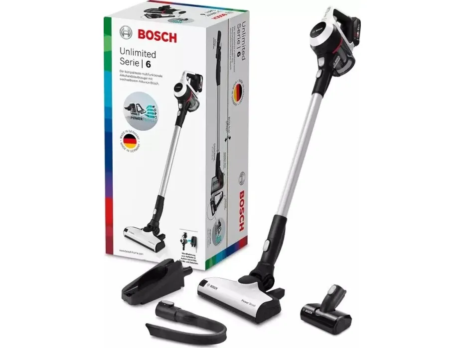Bosch Serie | 6 BKS611MTB - Støvsuger - pind/håndholdt (2-i-1) - uden pose - ledningsfri - hvid