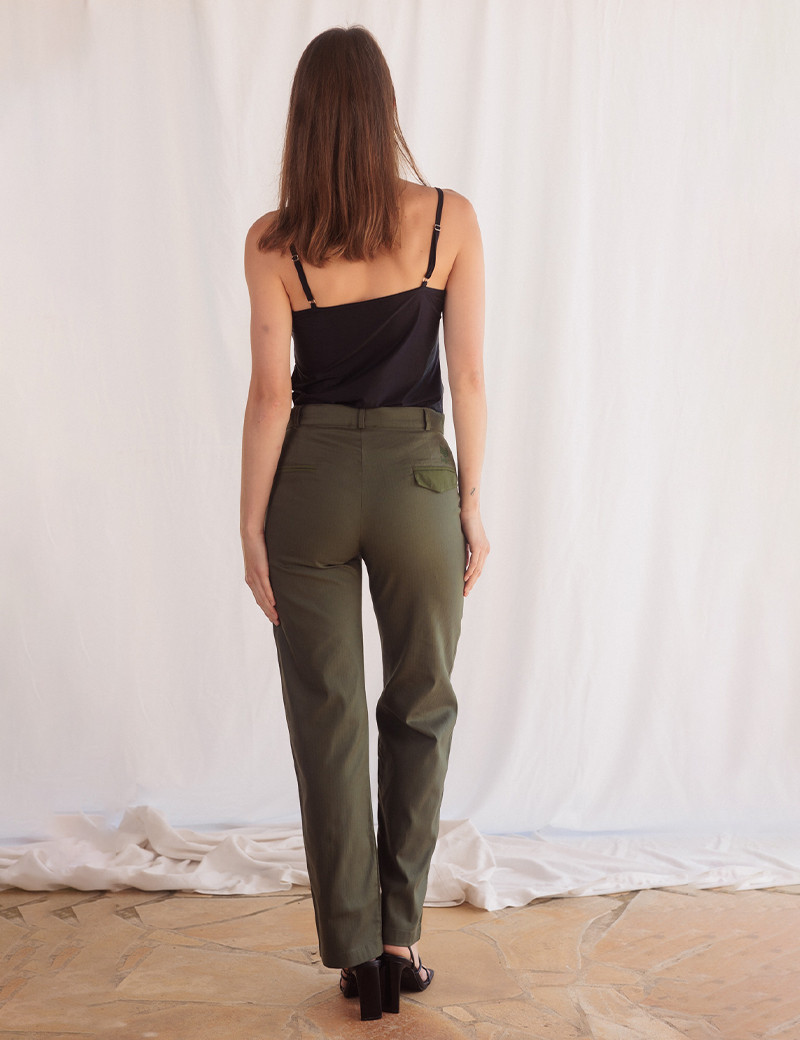 HBT ARMY HERRINGBONETWILL | BROOKLYN PANTALON KAKI