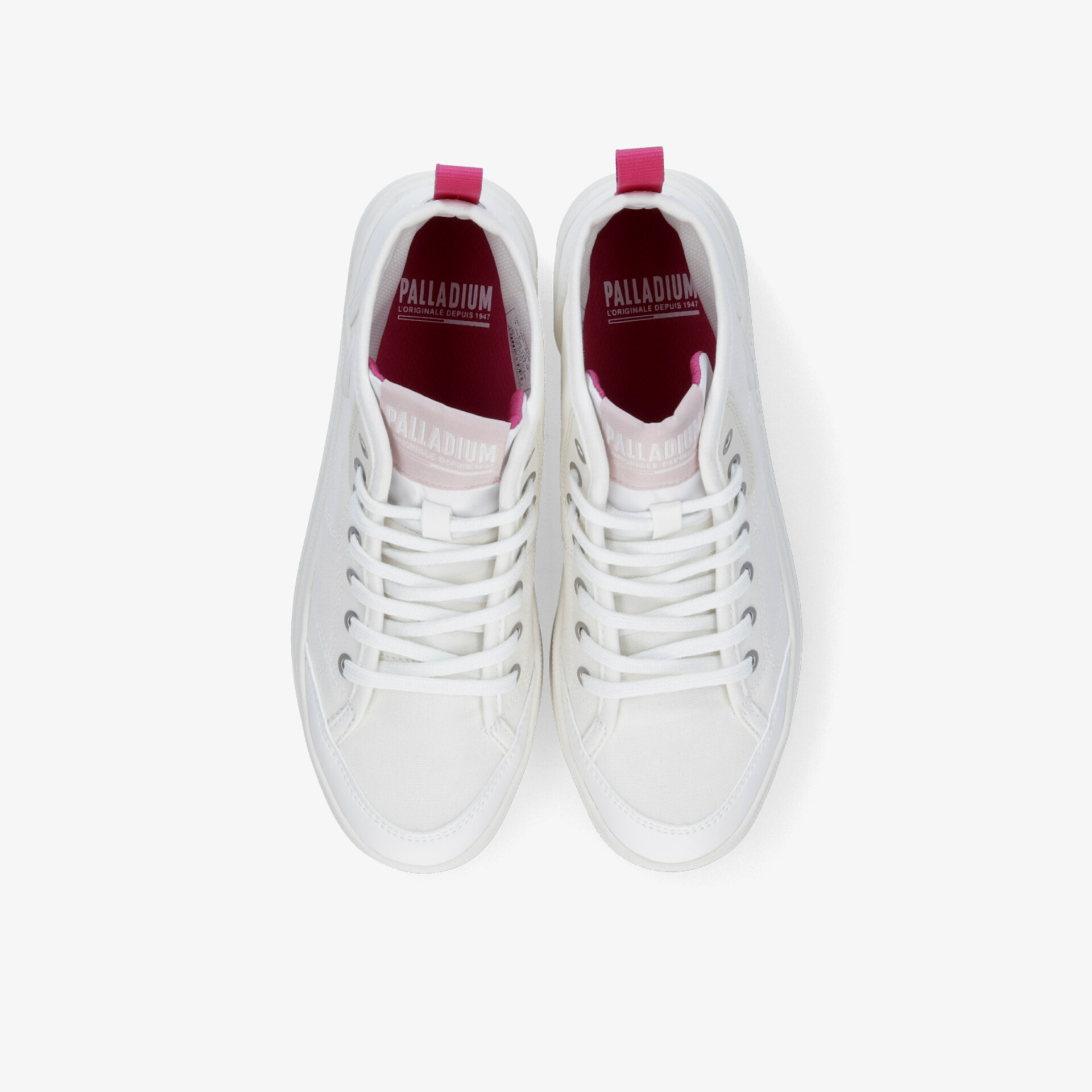 PALLADIUM Pallasphalt Mid Damen Plateau Sneaker weiß