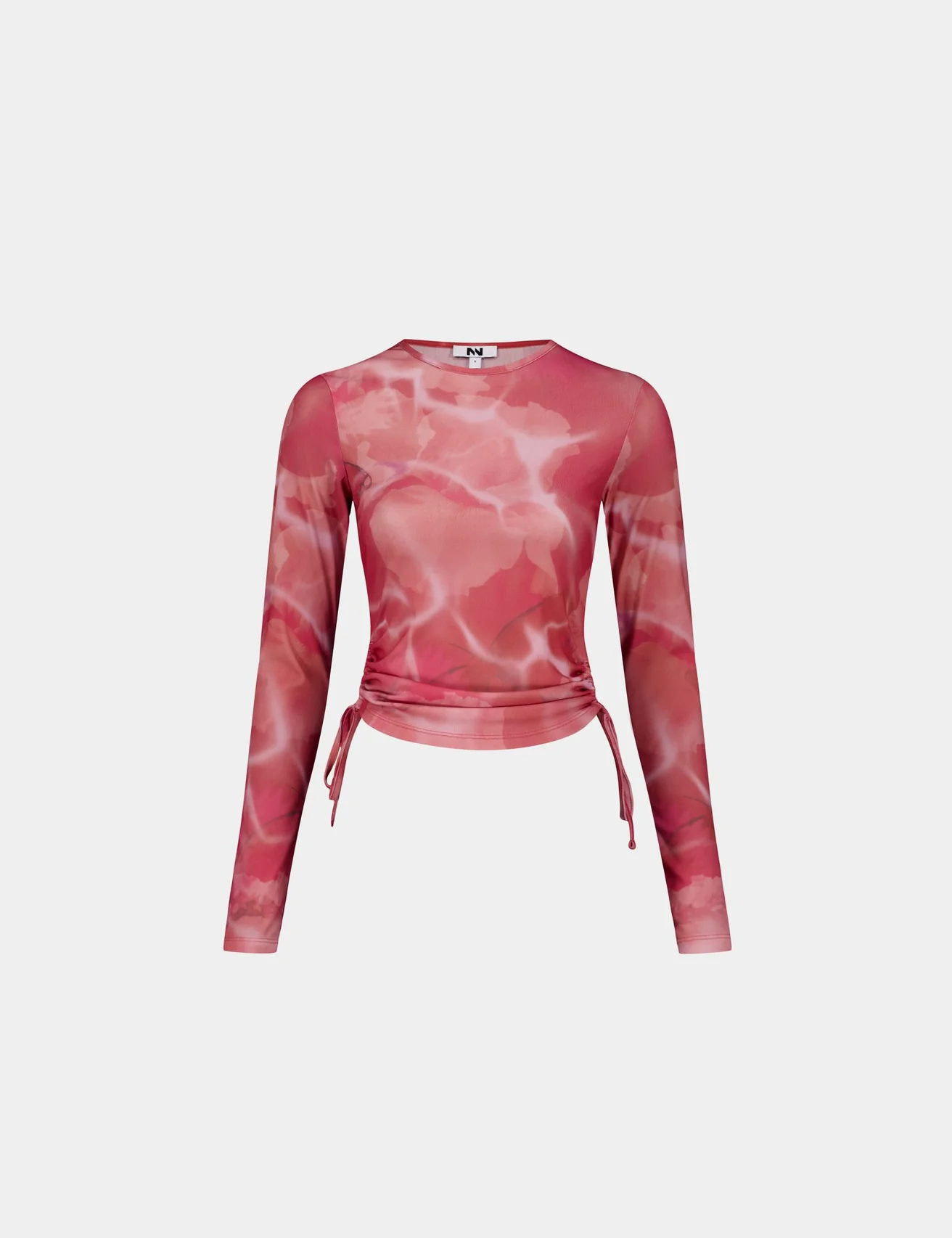 T-shirt en mesh rouge vif