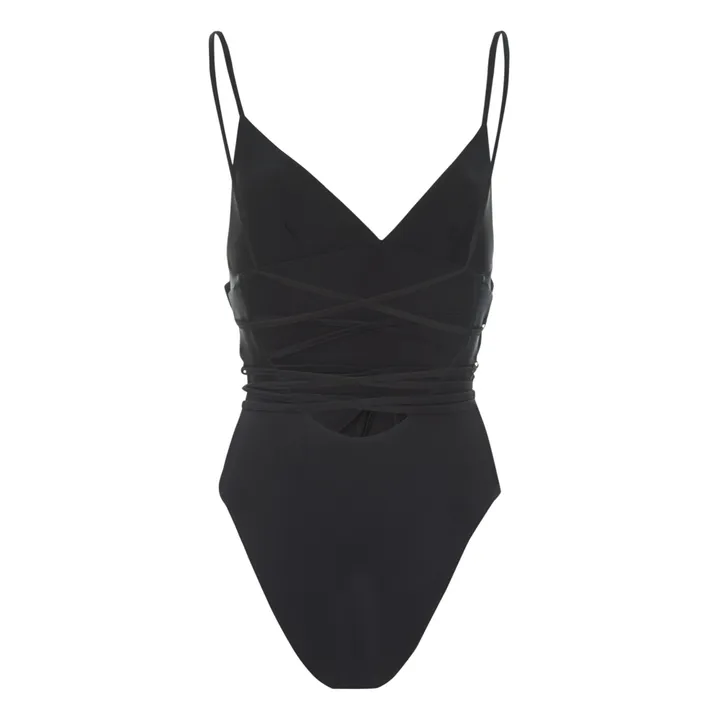 Matteau Maillot 1 Pièce Wrap Plunge | Noir