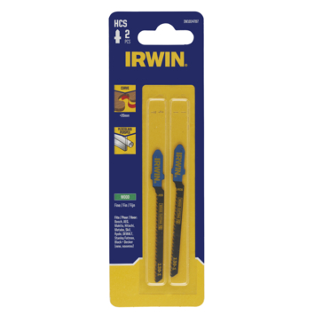 Irwin decoupeerzaagblad T-aansluiting voor PVC / plexiglas - 2 stuks