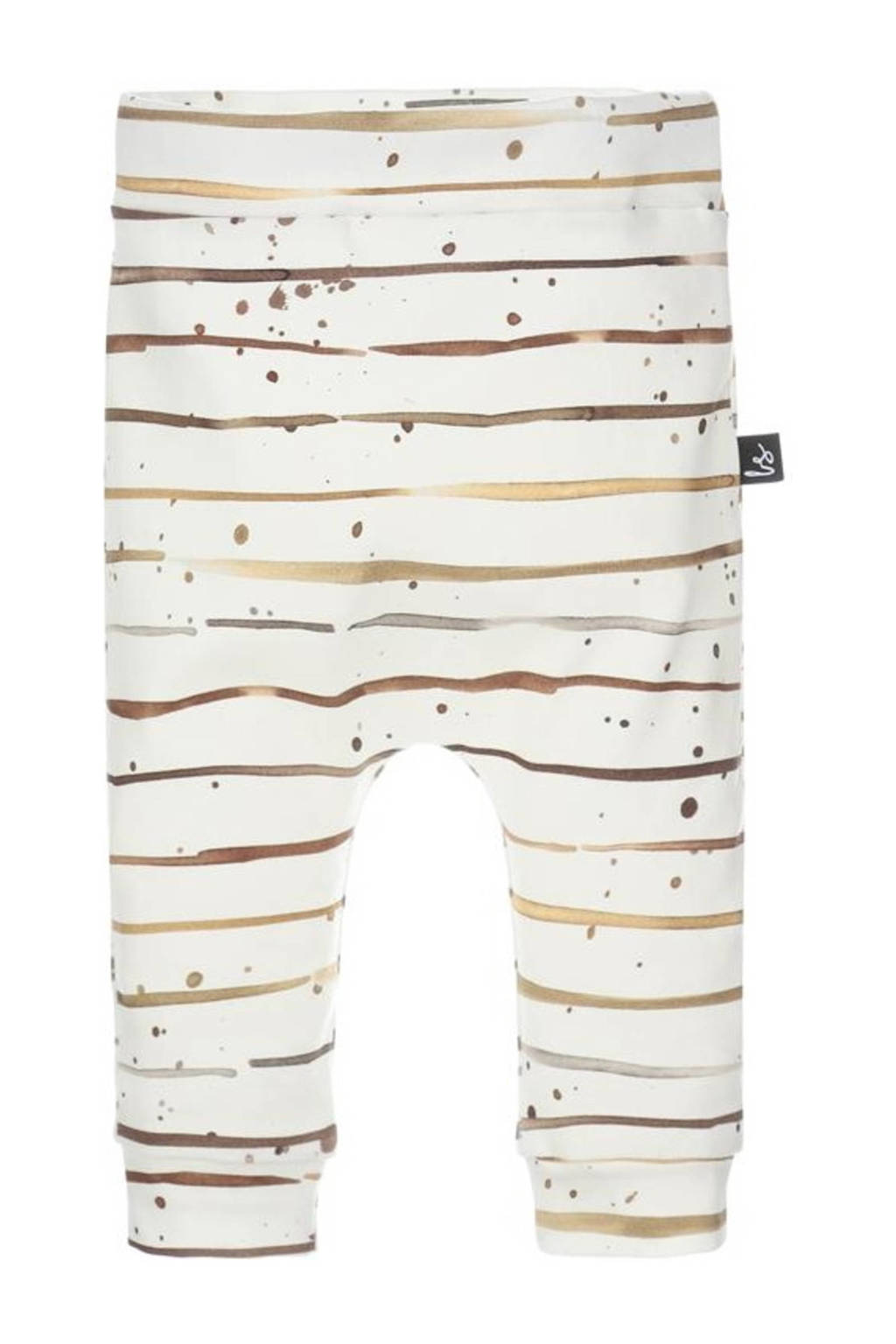 Babystyling baby broek wit/bruin