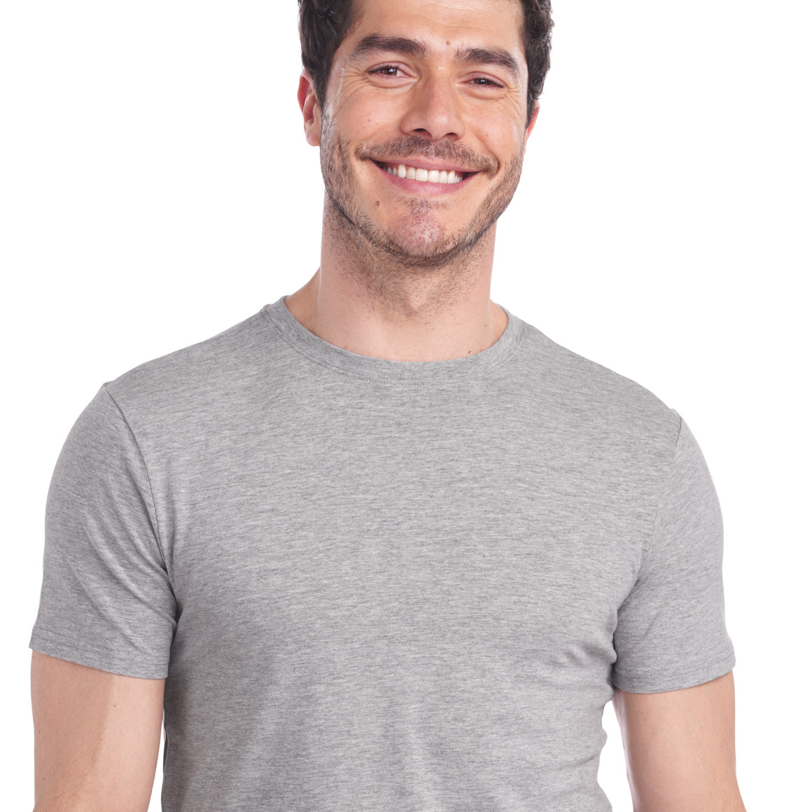 VanVaan Herren T-Shirt mit Rundhalsausschnitt hellgrau