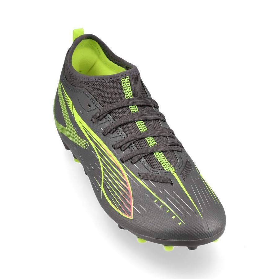 PUMA Ultra 5 Match MG Audacity - Matte Aged Silver/Jaune/Argenté Enfant