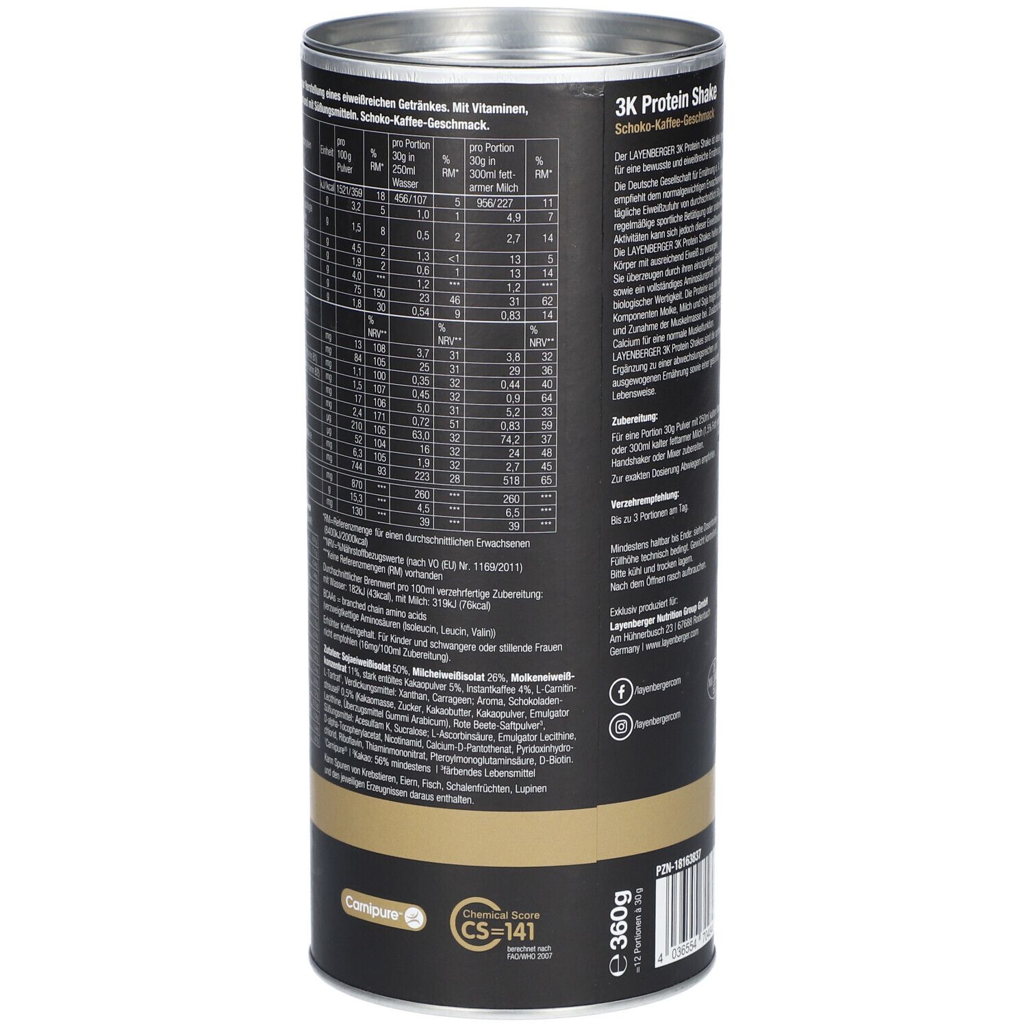 LAYENBERGER® 3K PROTEIN SHAKE SCHOKO-KAFFEE