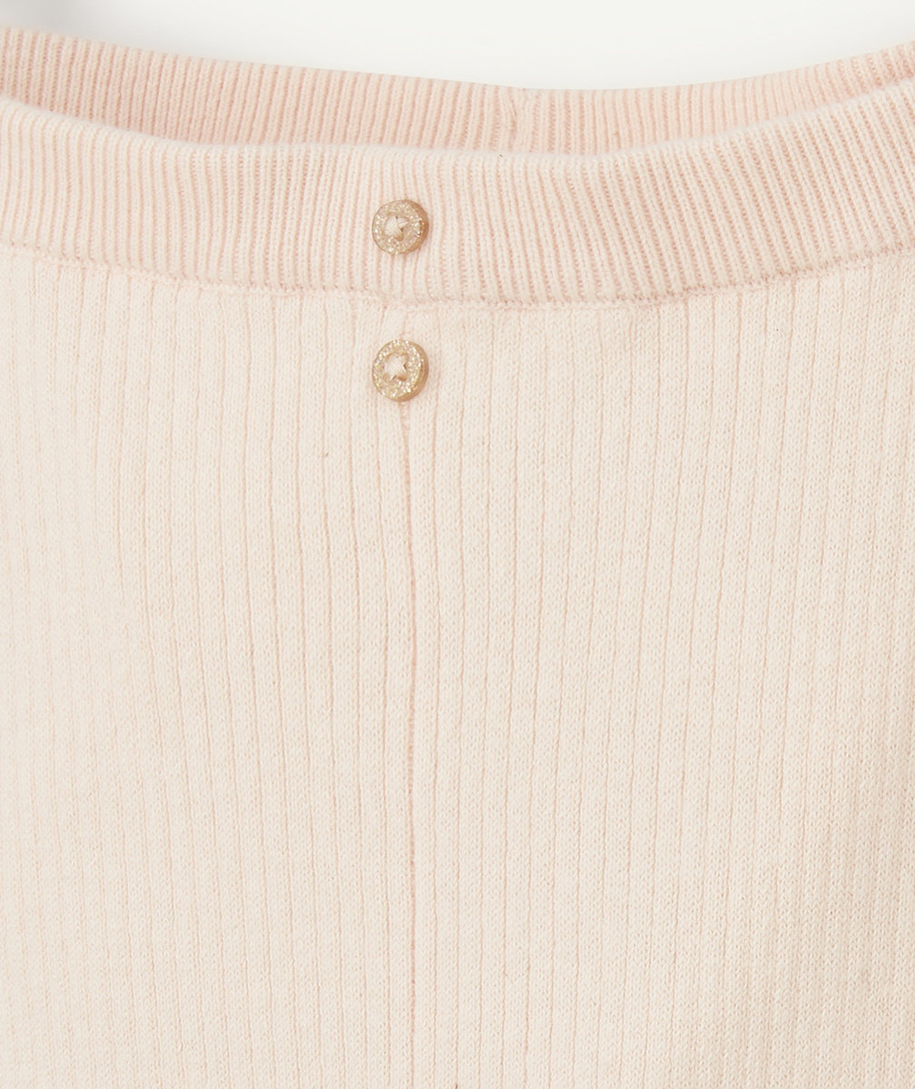 LEGGING CÔTELÉ ROSE BÉBÉ FILLE