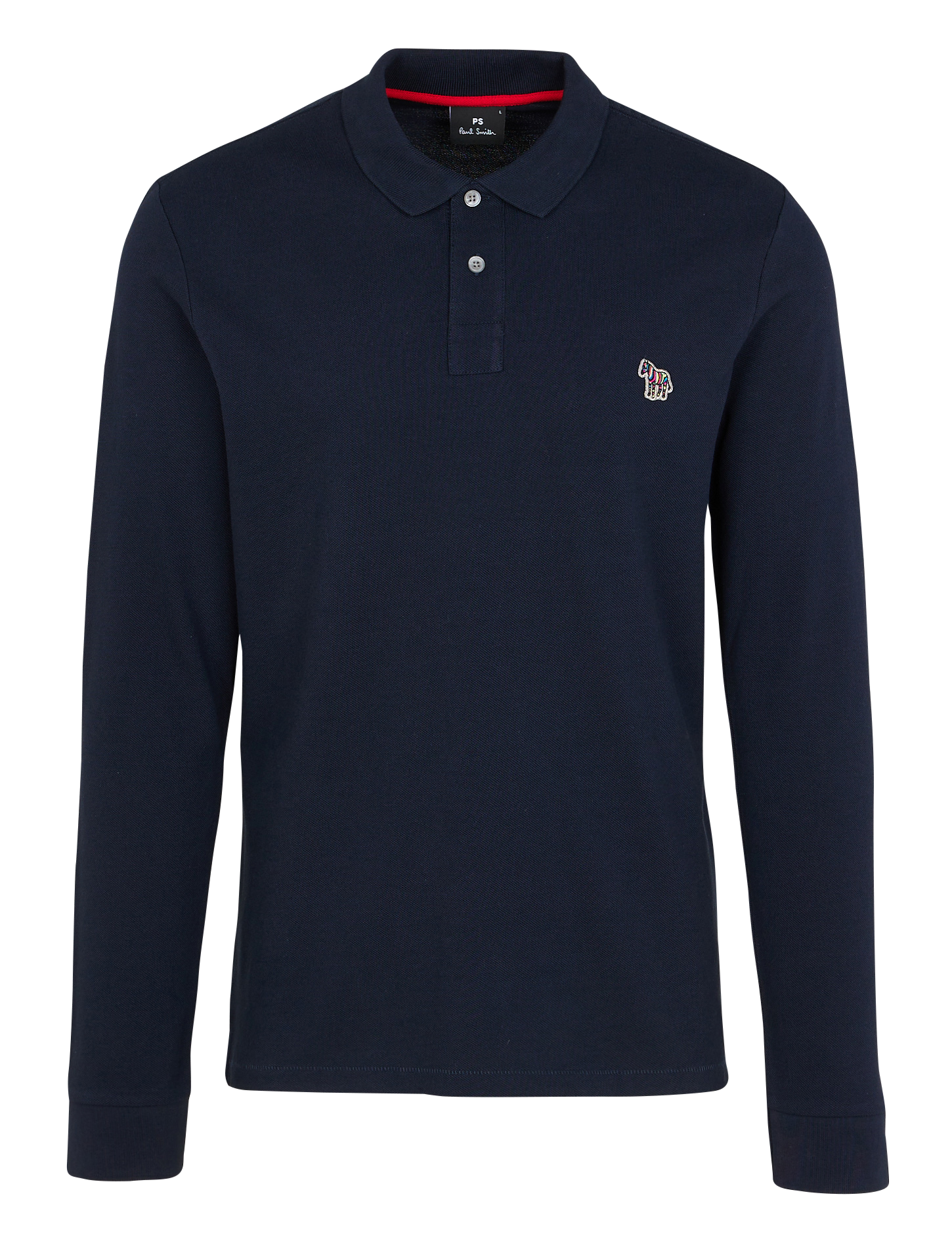 Polo manches longues en coton organique | Bleu