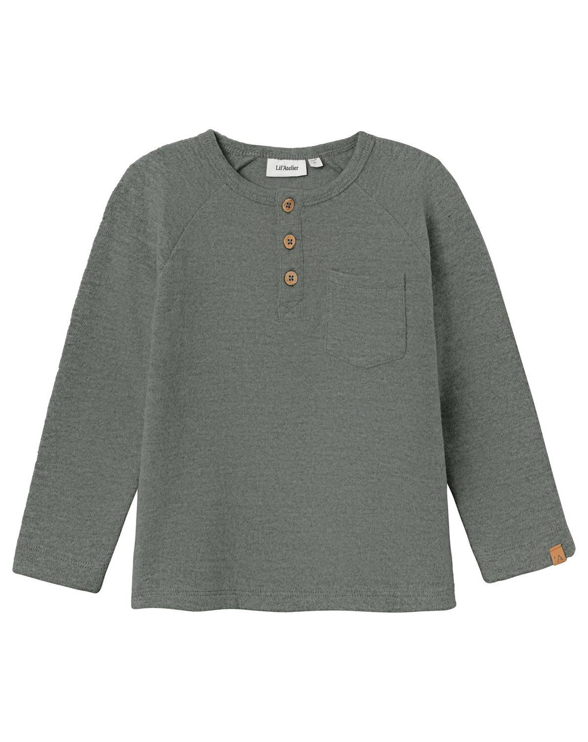 Langarmshirt NMMTHOR TOP in agave green