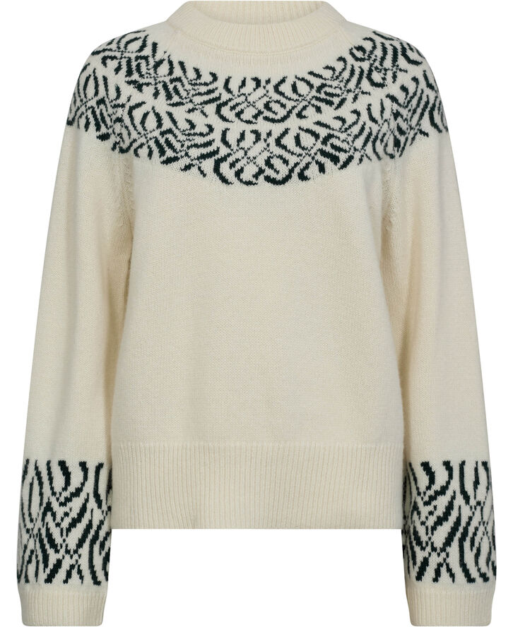 Magasin du Nord Collection Xmas Sweater m. DIY Perler - 100% Lammeuld A kiss under the mistletoe