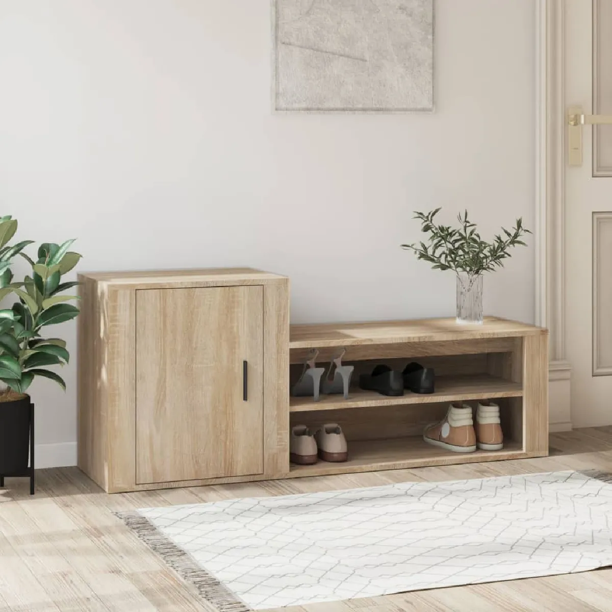 vidaXL Armoire à chaussures Chêne sonoma 130x35x54cm