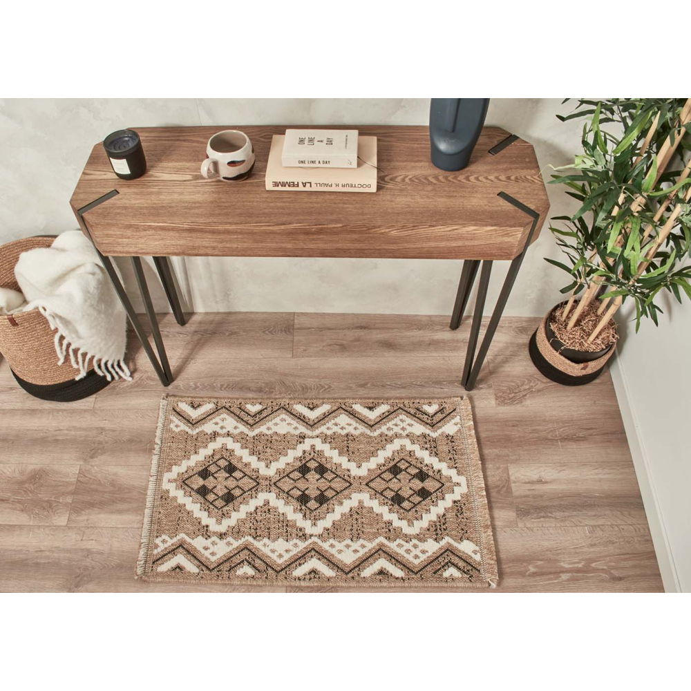 Tapis intérieur extérieur aspect jute noire tulum 9057 230 x 160 cm