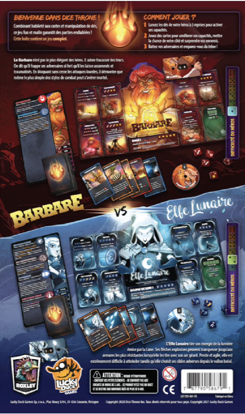 Dice Throne S1 : Barbare Vs Elfe Lunaire