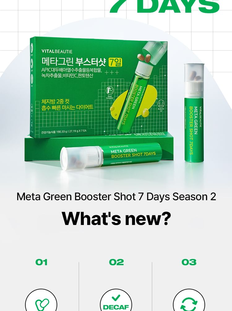 VITALBEAUTIE - Meta Green Booster Shot 7 dagen