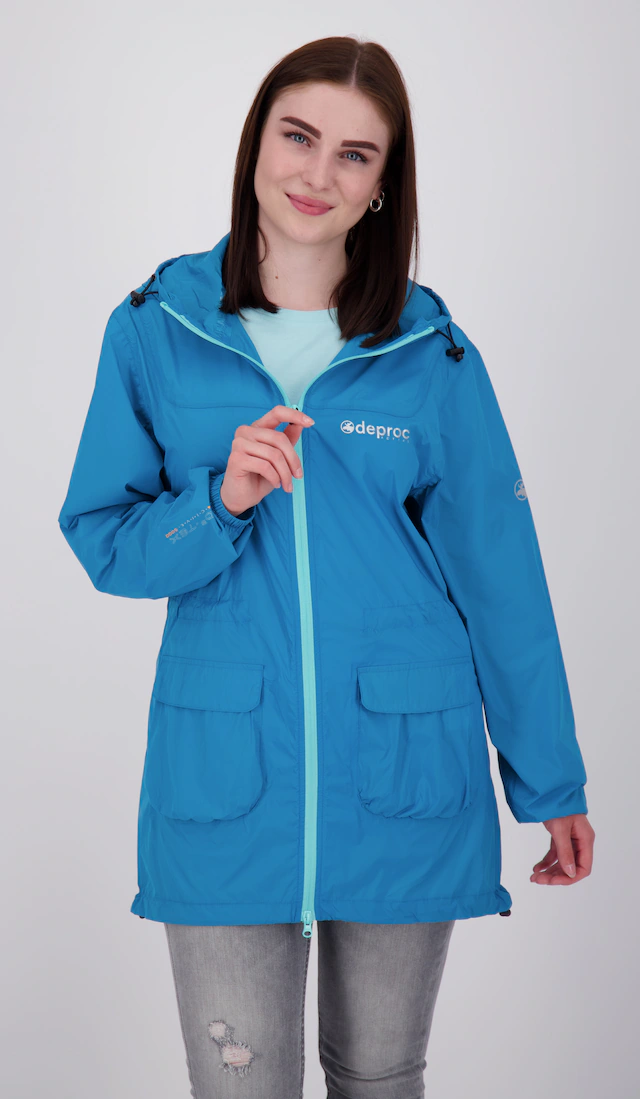 DEPROC Active Regenmantel »ROBSON LONG WOMEN«, auch in Grossen Grössen erhältlich
