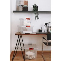 Boîte de rangement CLiPSTOCK, 75 litres, PP, transparent