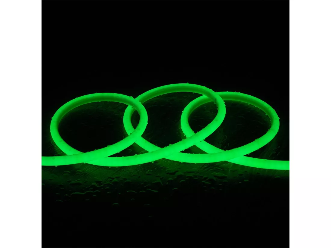 Bobine Gaine Néon LED Dimmable 220V Circulaire SFLEX17 50 Mètres IP65 Coupe 100 cm Vert