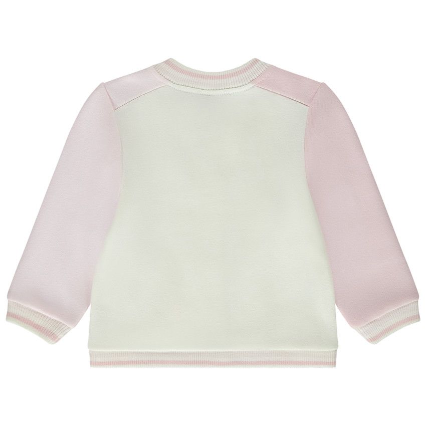 Veste teddy à patch bouclettes pour bébé fille - Rose