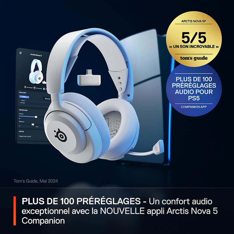 SteelSeries Arctis Nova 5P Wireless - Blanc