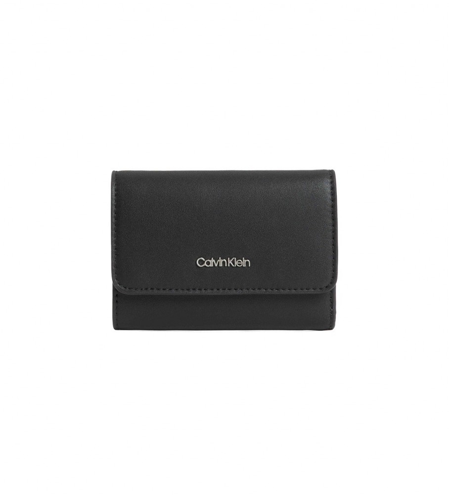 Carteira tripla Calvin Klein Must preta