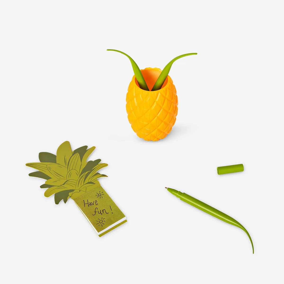 Ananas-penne-sæt - sort blæk