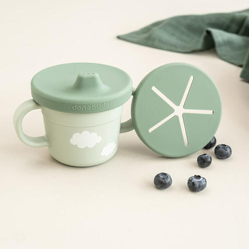 Foodie Tasse d'Apprentissage & Snack Croco Vert - DONE BY DEER