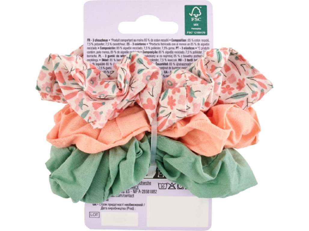 ELÁSTICOS CHOUCHOUS COSMIA FLORAL 3 UN