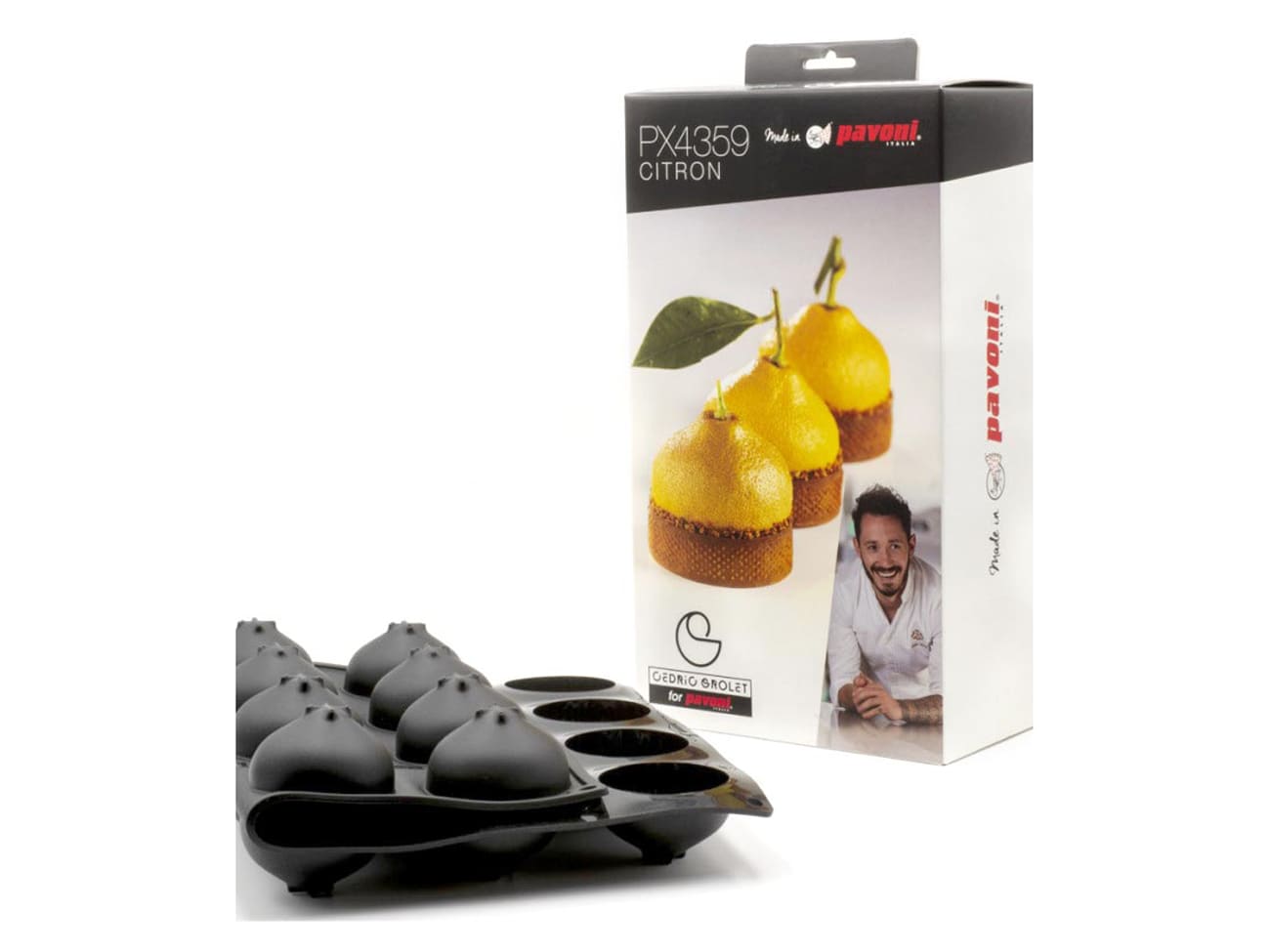 Moule silicone Citron - format tartelette - Par Cedric Grolet - Pavoni