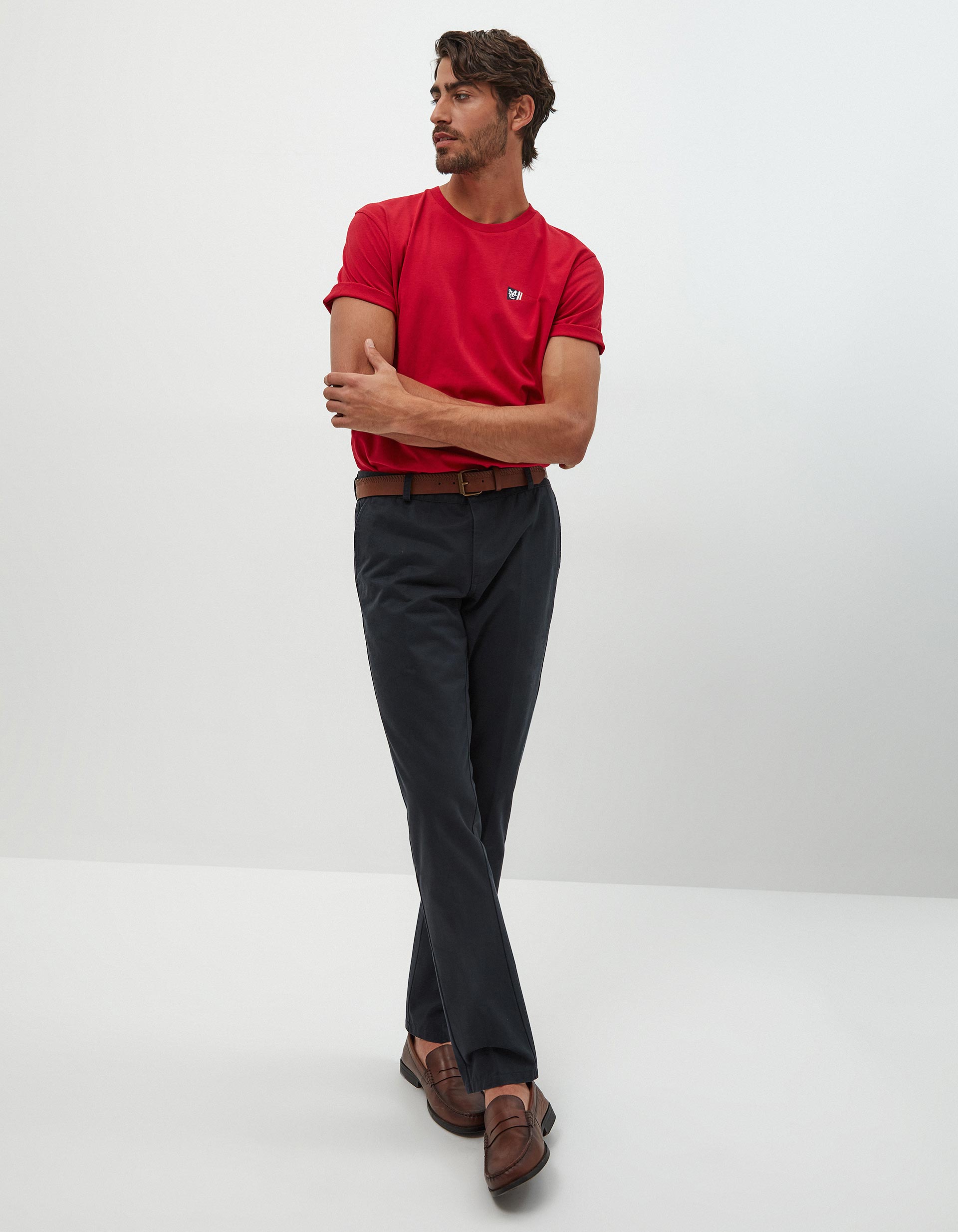 Calças Chino Premium 'Slim fit', Homem, Azul Escuro