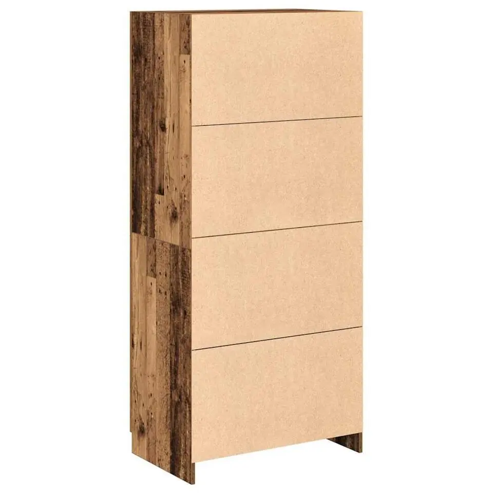 vidaXL - Kledingkast - Bruin - Bewerkt hout