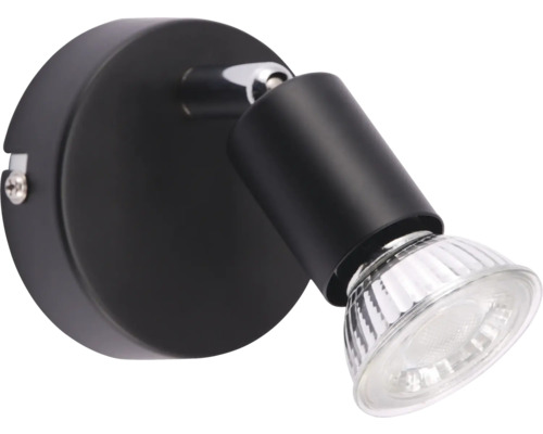 Enkelvoudige spot, Ø 8 cm, zwart/mat, geschikt voor GU10-fittingen tot 10 watt