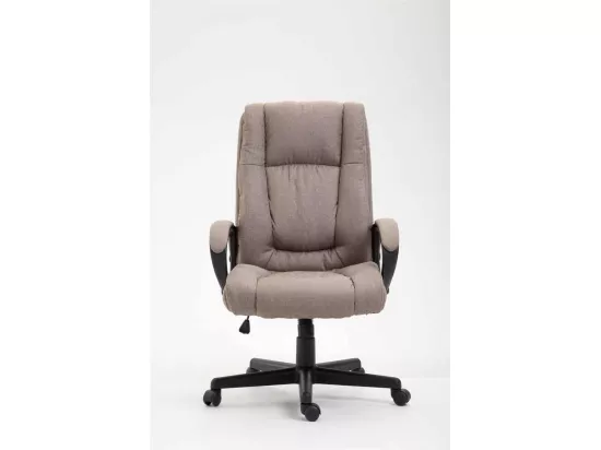 Chaise de bureau - Tissu & Blanc - Taupe - XL Sparta