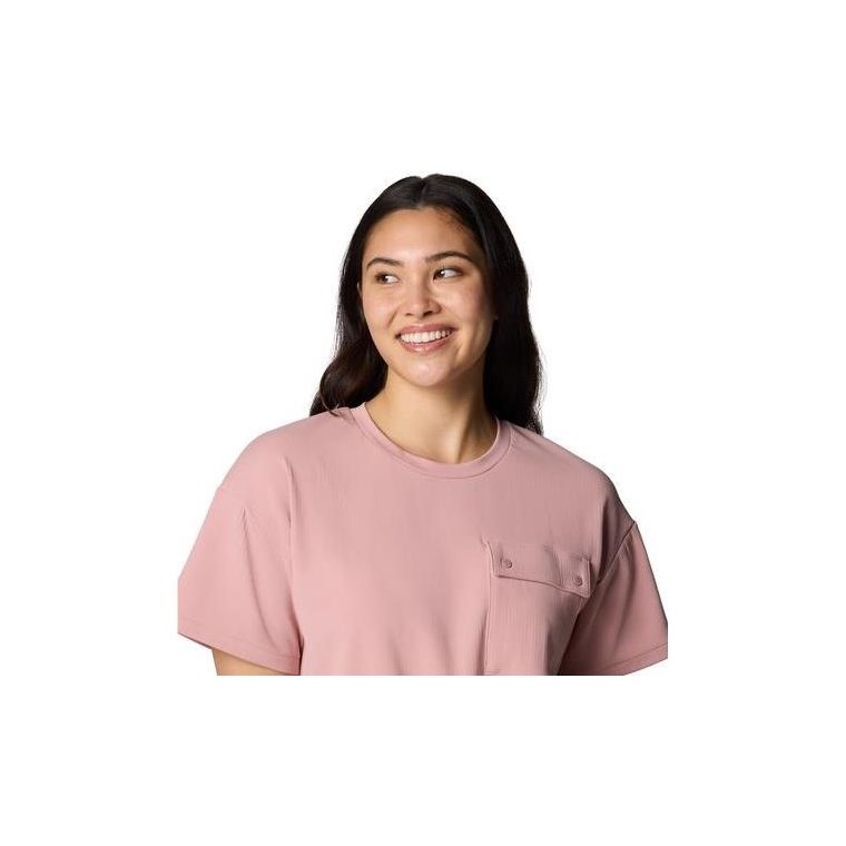 Columbia W Granite Point Knit SS Eraser Pink