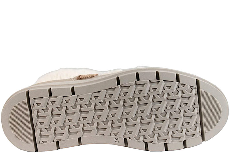 TOMMY HILFIGER TEDDY SNOWBOOT VINTERSTØVLE I BEIGE GLAT SKIND