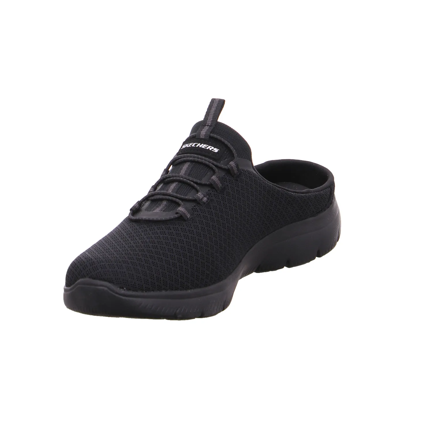 SKECHERS Sabot Schwarz Textil
