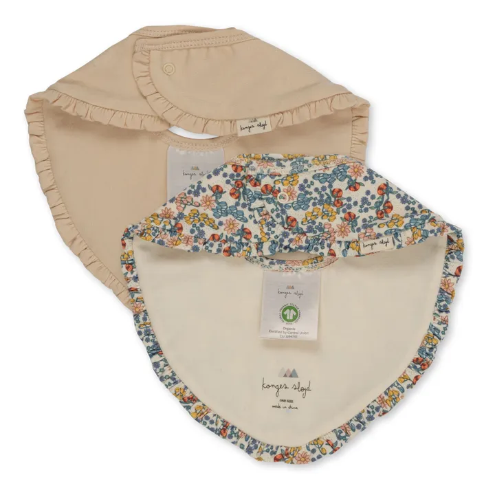Konges Sløjd Bavoirs bandana à volants Bibi Fleur - Set de 2