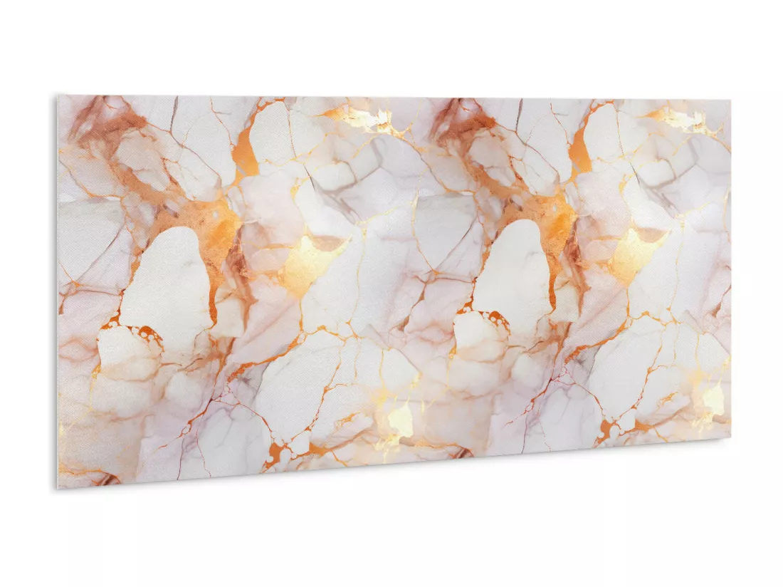 Panneaux muraux autocollants en vinyle imperméable - Marbre doré 100 x 50 cm
