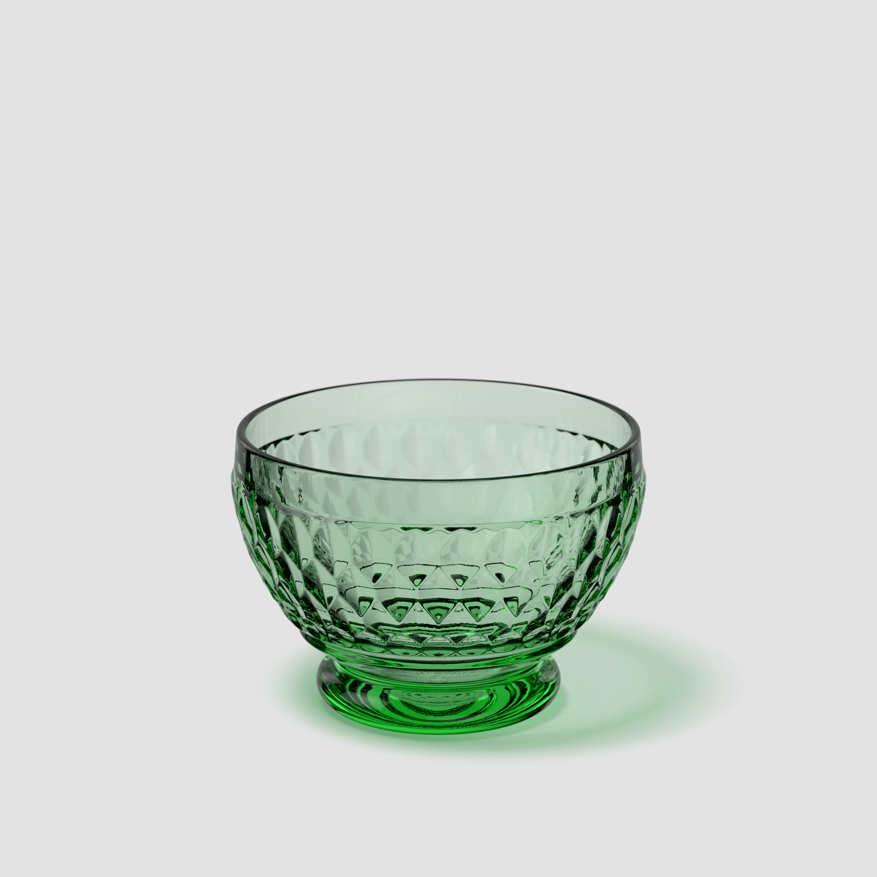 Boston Dessert bowl Green, 8.5 oz, crystal glass