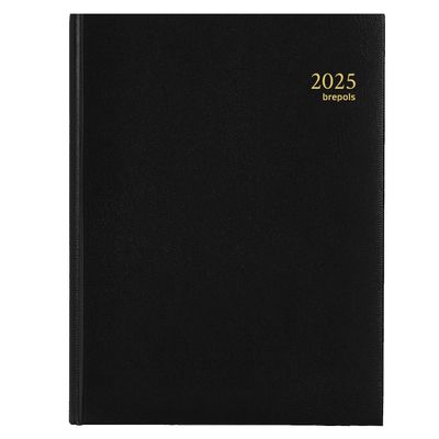 Agenda Lima Timing - 1 semaine sur 2 pages - 17 x 22 cm - noir - Brepols
