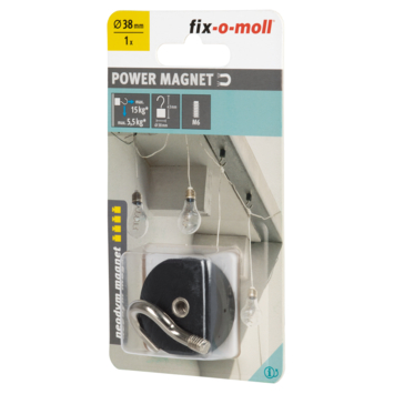 Magneet Haak Neodymium rubber 38x43mm