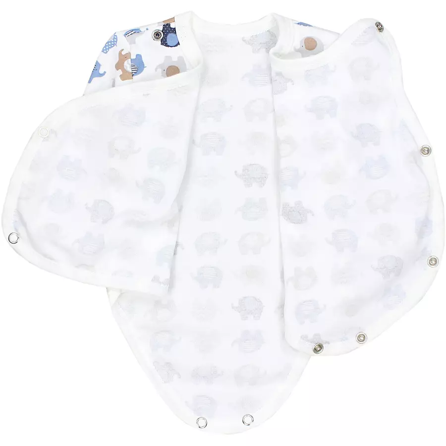 TupTam Baby Langarm Wickelbody 5er Pack blau Modell 1