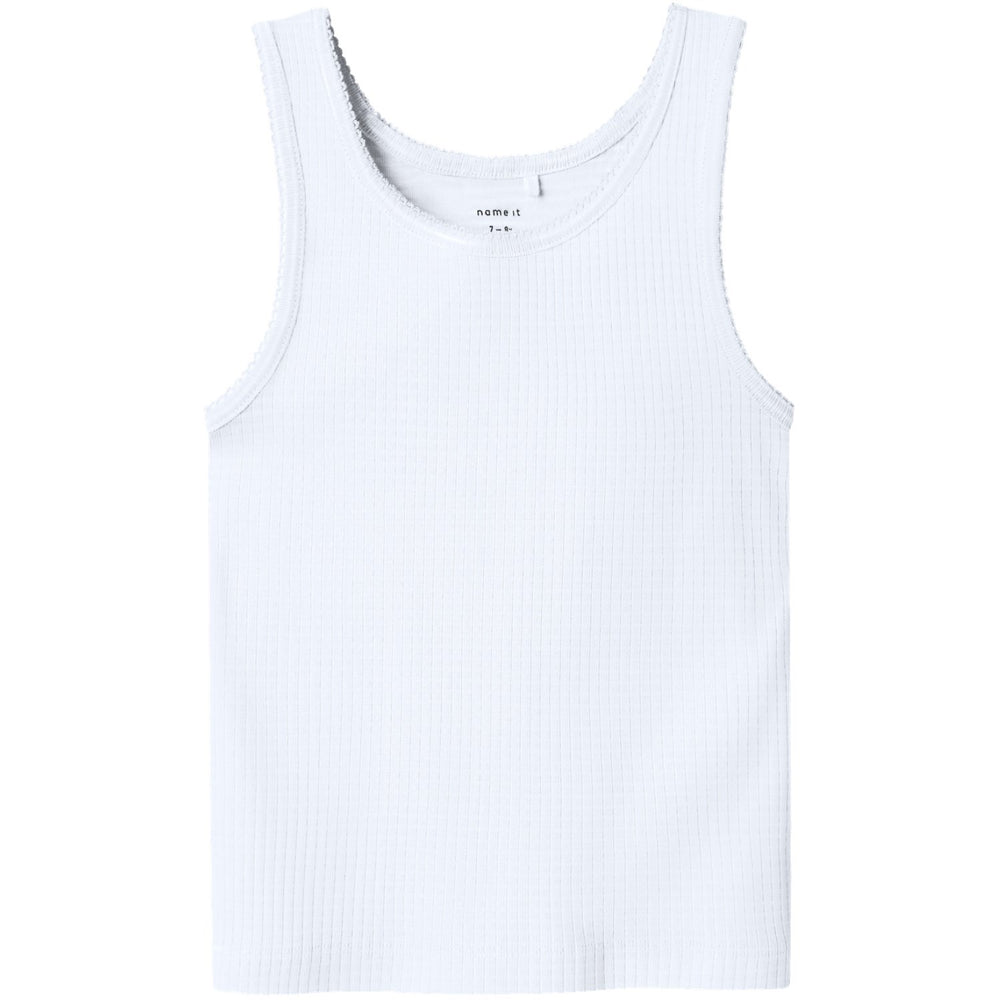 Køb Name It Lucent White Fikatie Kort Tank Top