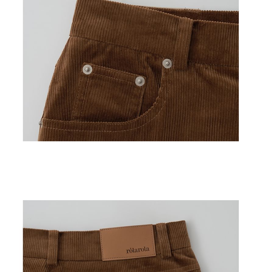 rolarola - Wijde corduroy broek (bruin)