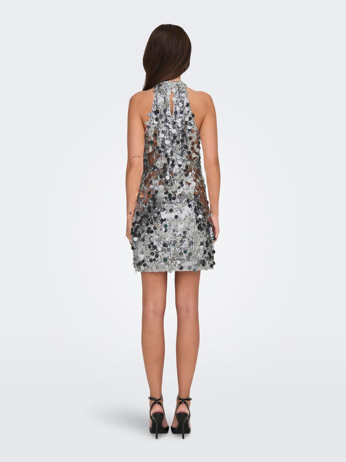 JDYCLAIRE Kurzes Kleid Silver