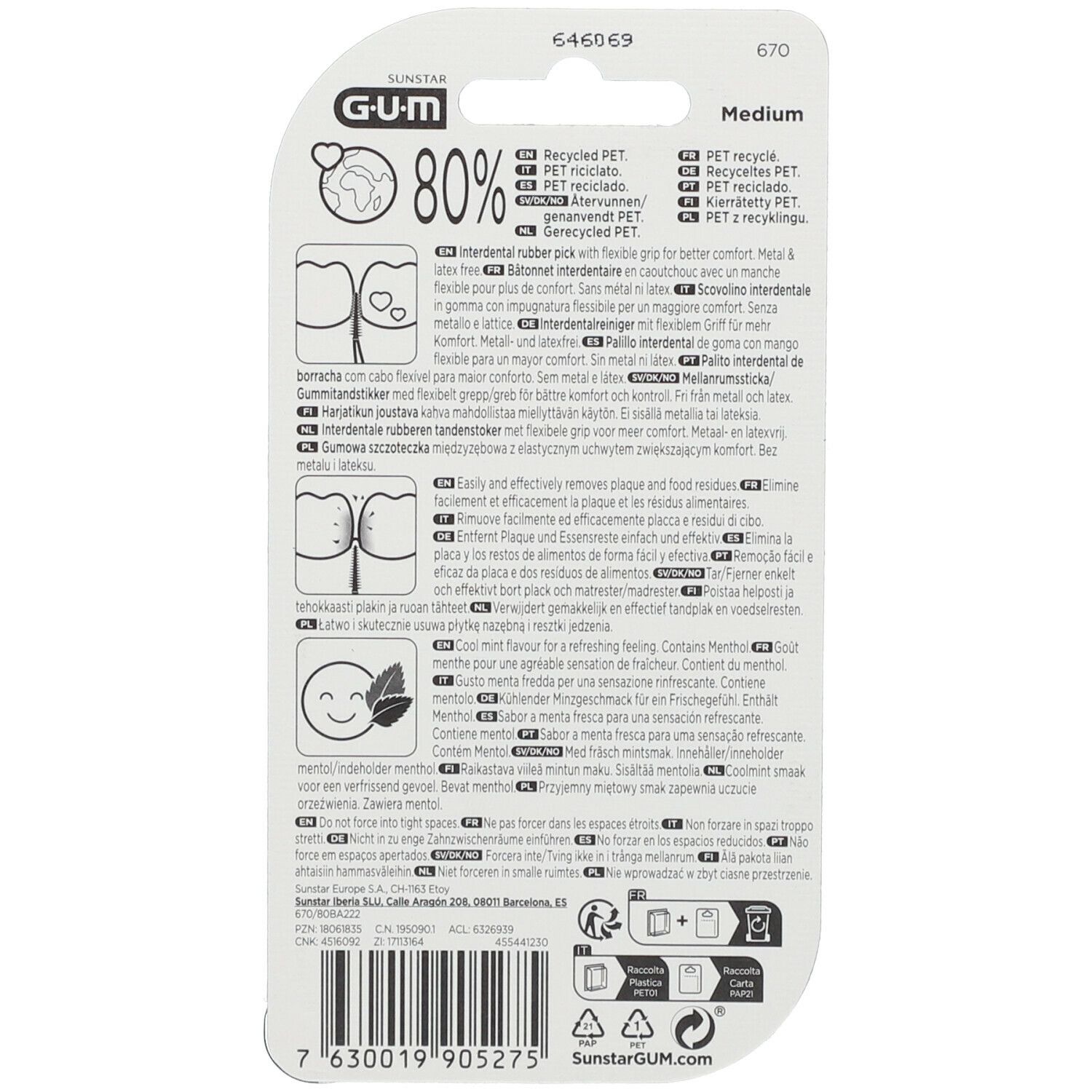 GUM® SOFT-PICKS® COMFORT FLEX Mint Medium Interdentalbürsten
