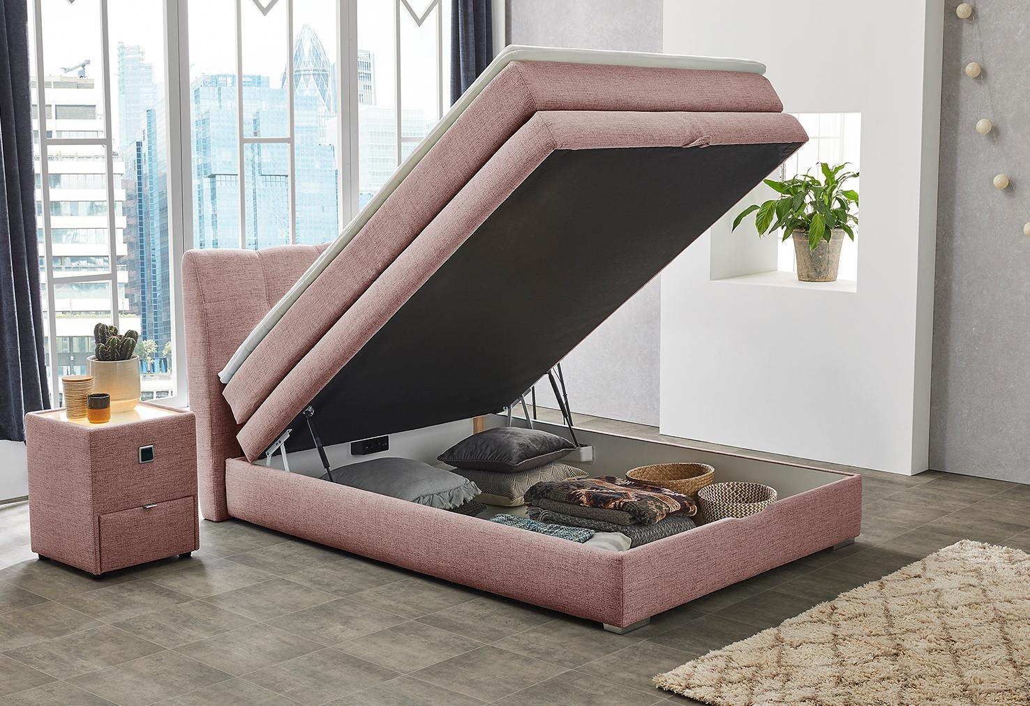 Jockenhöfer Gruppe Boxspringbett »Amelie« mit Bettkasten und Topper, erhältlich in 120 & 140cm Breite